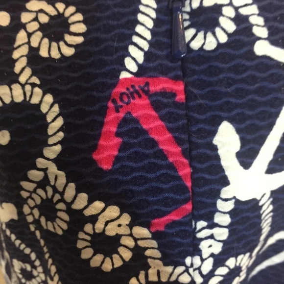 Lilly Pulitzer Delilah Dress Navy Ahoy There Sz 2 - Picture 5 of 5